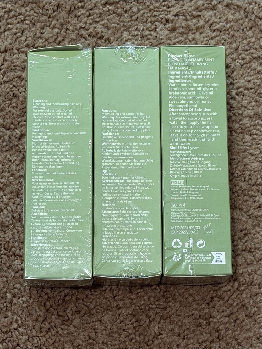 Rozino Rosemary Mint Blend Hair Mask Shampoo & Conditioner Set - Picture 5 of 5